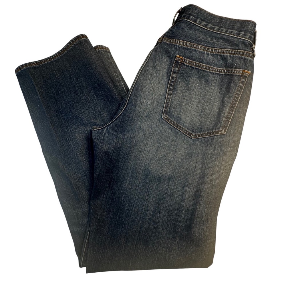 J. Crew The Bleecker Jeans Mens 34x32 Blue Med Wash Slim Straight Denim Cotton